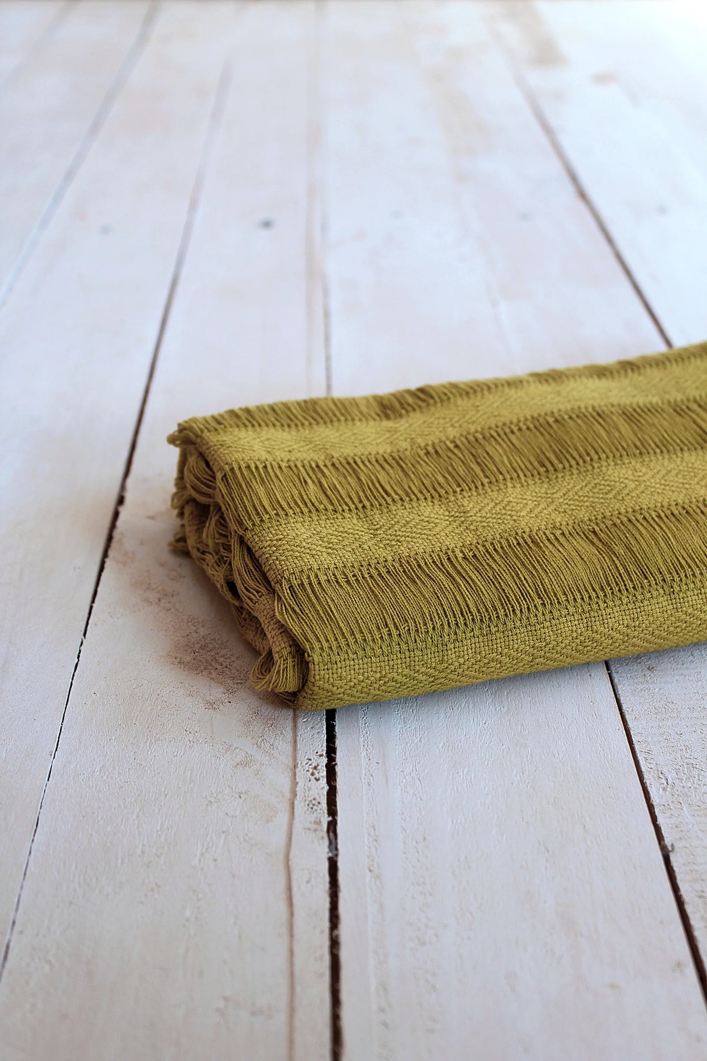 Rebozo | FRAYED GREEN - Open weave