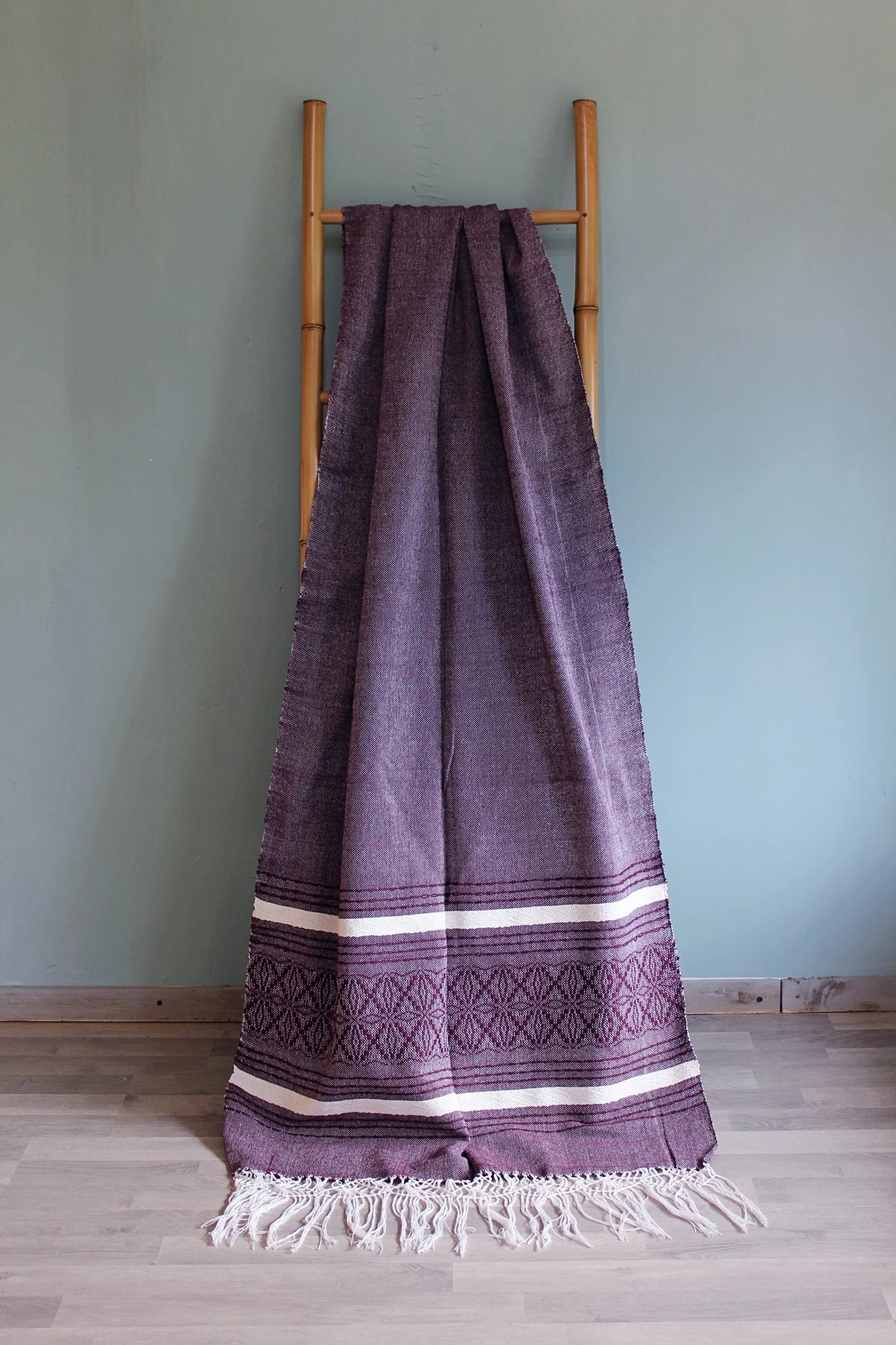 Rebozo | WINE FLOWER - Close weave