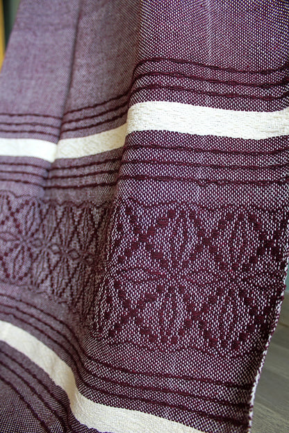 Rebozo | WINE FLOWER - Close weave