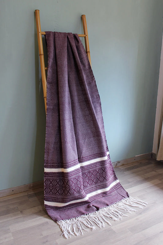 Rebozo | WINE FLOWER - Close weave